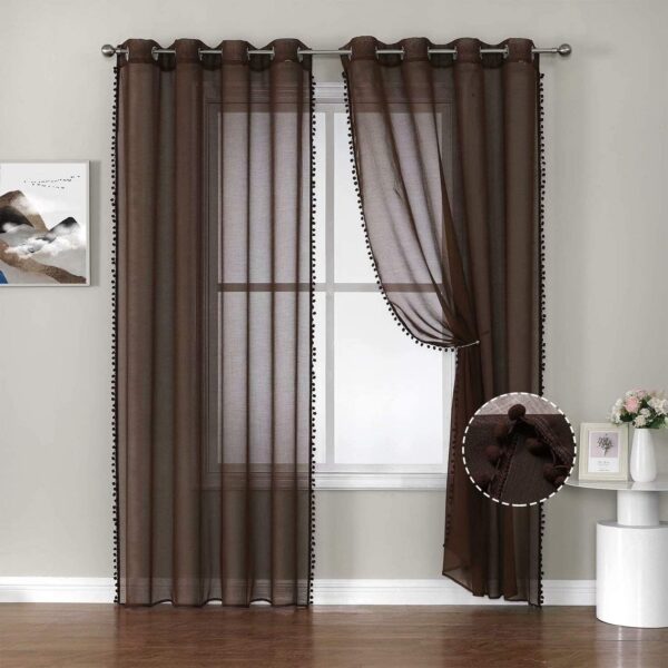 Grey Sheer Curtains for Living Room